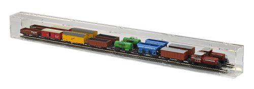 Model railway showcase, shelf display cabinet transparent acrylic showcase segment, 99 cm H0 mirrored back