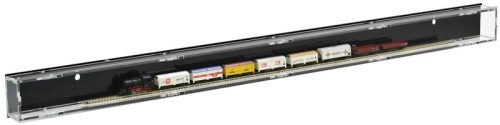 Model railway showcase, shelf display cabinet transparent acrylic showcase segment, 99 cm N black back