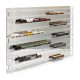 Model railway showcase, shelf display cabinet for transparent acrylic N-scale models with mirrored back