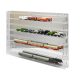 Model railway showcase, shelf display cabinet for transparent acrylic TT scale models with transparent back