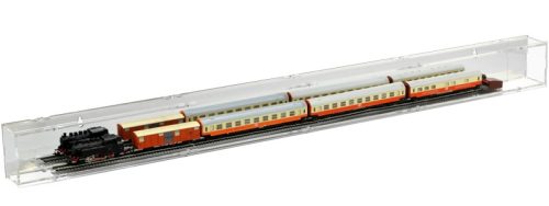 Model railway showcase, shelf display cabinet transparent acrylic showcase segment, 99 cm TT mirrored back