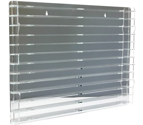 Model railway showcase, shelf display cabinet for transparent acrylic Z-scale models with black back