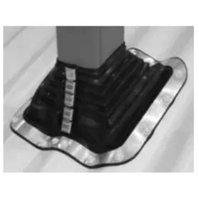   Négyzetszelvényű elemhez vízzáró harang nyitható 20-125 csőátmérőhöz csavarokkal és ragasztóval rögzíthető 221x221mm