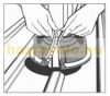 Watertight bell for square element can be opened for pipe diameter 20-125 can be fixed with screws and glue 221x221mm