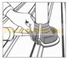 Watertight bell for square element can be opened for pipe diameter 20-125 can be fixed with screws and glue 221x221mm