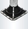 Watertight bell can be opened for pipe diameters 5-127 with screws and glue and 218X218mm edge sealing clips 