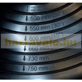   Vízzáró harang nyitható 5-127 csőátmérőhöz csavarokkal és ragasztóval rögzíthető 218X218mm él lezáró kapcsokkal 