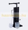 Modern toilet brush and toilet paper holder with newspaper holder matt black 48.5 x 25.5 x 20 cm