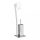 Standing toilet brush and toilet paper holder with decorative design stainless steel 71 x 20 x 20 cm