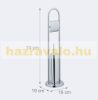 Standing toilet brush and toilet paper holder chrome 74x19 cm