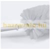 Standing toilet brush and toilet paper holder stainless steel and bamboo 