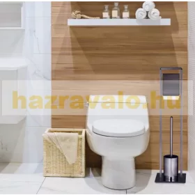   Álló WC kefe és WC papír tartó bronz színben 72 x 19 x 19 cm