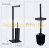 Modern toilet brush and toilet paper holder matt black 72.5 x 20 x 20 cm