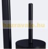 Modern toilet brush and toilet paper holder matt black 72.5 x 20 x 20 cm
