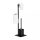 Standing toilet brush and toilet paper holder matt black 72 x 25 x 20 cm