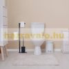 Standing toilet brush and toilet paper holder matt black 72 x 25 x 20 cm