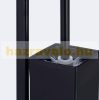 Standing toilet brush and toilet paper holder matt black 72 x 25 x 20 cm