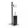 Modern toilet brush and toilet paper holder matt black minimalist style 73 x 21.5 x 27.5 cm