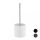 Ceramic toilet brush holder in white 