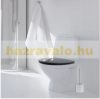 Ceramic toilet brush holder in white 