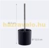 Ceramic toilet brush holder in black 