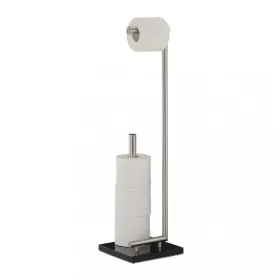   Luxus WC kefe és WC papír tartó sötét márványból készült alappal 74 x 20 x 20 cm