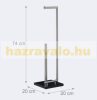 Luxury toilet brush and toilet paper holder with dark marble base 74 x 20 x 20 cm