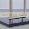 Luxury toilet brush and toilet paper holder with dark marble base 74 x 20 x 20 cm