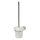 Toilet brush holder, elegant glass, can be attached to the wall, chrome-plated copper  