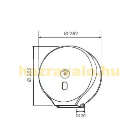 WC papír adagoló 200 műanyag fehér 