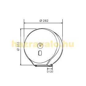   WC papíradagoló 200 fehér műanyag, ipari és szállodai kivitel