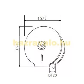 INOX200 WC papír adagoló fényes rozsdamentes acélból