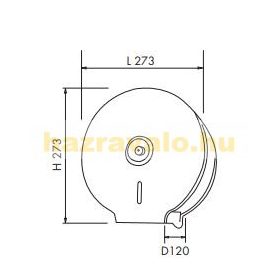   INOX200 WC papíradagoló fényes rozsdamentes acél, ipari és szállodai kivitel