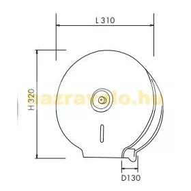 INOX400 WC papír adagoló fényes rozsdamentes acélból
