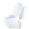 WC-magasító ülőke 15 cm-es emelés, 136 kg teherbírás, univerzális, dupla rögzítésű toalettmagasító fedéllel