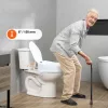 WC-magasító ülőke 15 cm-es emelés, 136 kg teherbírás, univerzális, dupla rögzítésű toalettmagasító fedéllel