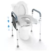 WC-ülőke emelő univerzális WC magasító 7 fokozatban állítható magasság, puha párnázott ülőfelülettel, 158,7 kg teherbírás