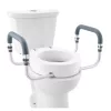 WC-ülőke magasító kapaszkodóval 8,9 cm emelés, 136 kg teherbírás, alumínium karfás toalettmagasító kerek WC-hez