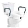 WC-magasító kapaszkodóval 12,7 cm emelés, 158,7 kg teherbírás, állítható karfás WC magasító, kerek és ovális WC-hez