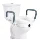 WC-magasító kapaszkodóval 12,7 cm emelés, 158,7 kg teherbírás, állítható karfás WC magasító, kerek és ovális WC-hez