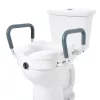 WC-magasító kapaszkodóval 12,7 cm emelés, 158,7 kg teherbírás, állítható karfás WC magasító, kerek és ovális WC-hez