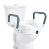 WC-magasító kapaszkodóval 12,7 cm emelés, 158,7 kg teherbírás, állítható karfás WC magasító, kerek és ovális WC-hez