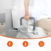 WC-magasító kapaszkodóval 12,7 cm emelés, 158,7 kg teherbírás, állítható karfás WC magasító, kerek és ovális WC-hez