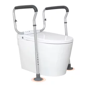   WC-ülőke emelő karfákkal, állítható 45-55 cm / 67-77 cm, 136 kg teherbírású WC kapaszkodó