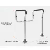 WC-ülőke emelő karfákkal, állítható 45-55 cm / 67-77 cm, 136 kg teherbírású WC kapaszkodó