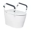 WC-ülőke emelő kartámasszal 410–510 mm állítható szélesség felállást segítő kapaszkodó acél vázzal 136 kg teherbírású