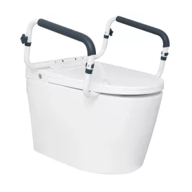  WC-ülőke emelő kartámasszal 410–510 mm állítható szélesség felállást segítő kapaszkodó acél vázzal 136 kg teherbírású