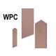 WPC fence slats walnut 100 WPC fence fence element