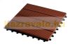 WPC parketta 1 m2 30x30 cm lapokból kültéri és beltéri. Fahatású barna Merbau burkolat. Woodlook kaz