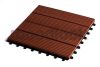 WPC tile floor tile cassette parquet 30x30 cm Wood effect dark brown mahogany covering.  Matt, non-slip surface. Piece price!